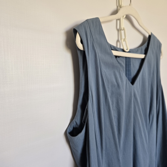 LAFAYETTE 148 NEW YORK DRESS WOMEN MIDI BLUE LAGEN MINIMALIST COASTAL SIZE XL - Picture 5 of 11